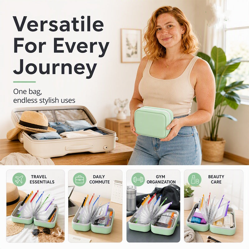 💊 A8 Waterproof Pill Pouch Set – 14 Color-Coded Pouches, Crush-Proof Shell, Up to 2 Weeks of Meds! ✨
