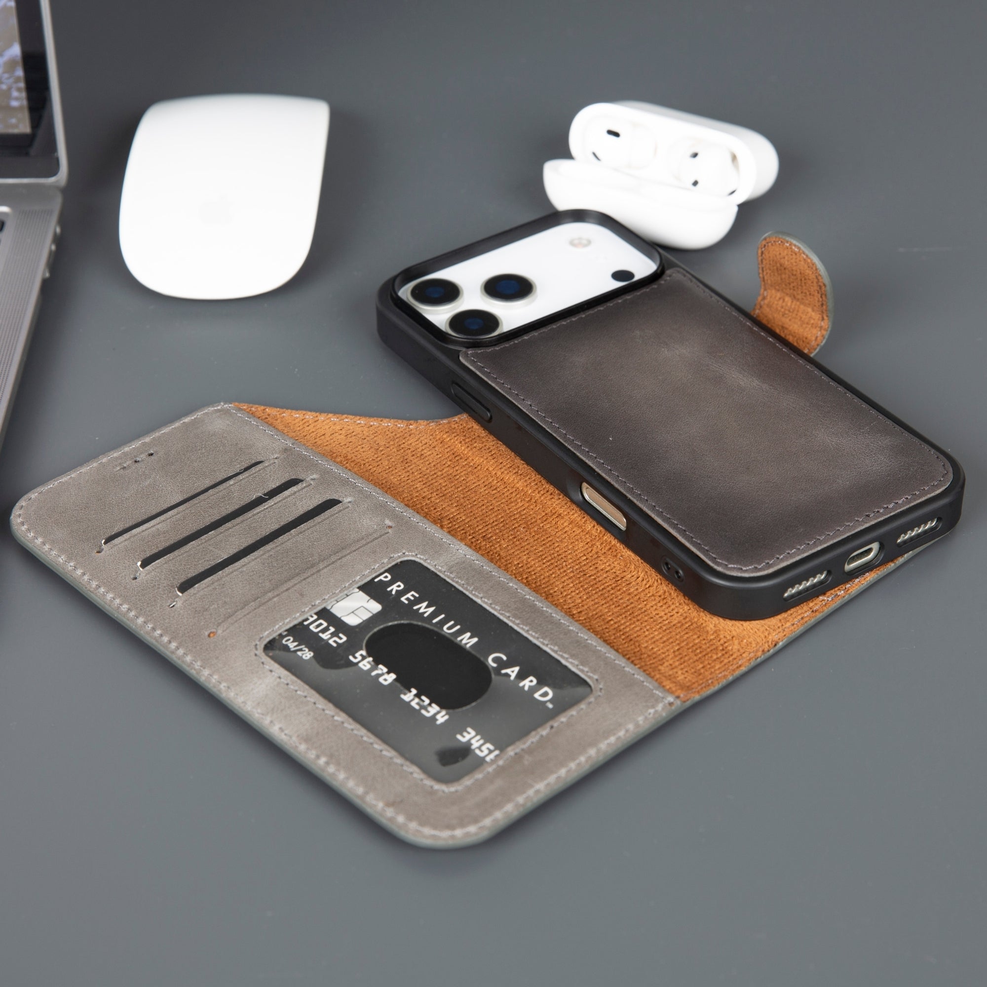 Casper iPhone 17 Pro Max Leather Wallet Case – MagSafe Compatible